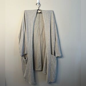 Donni Grey Pinstripe Cardigan